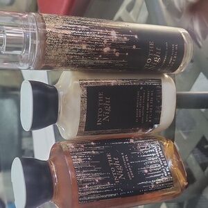 Trio Into the Night Bath and Body Works Set Plus Poof Dust Cover